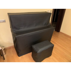 Quilted eco-leather cover for a standing piano
